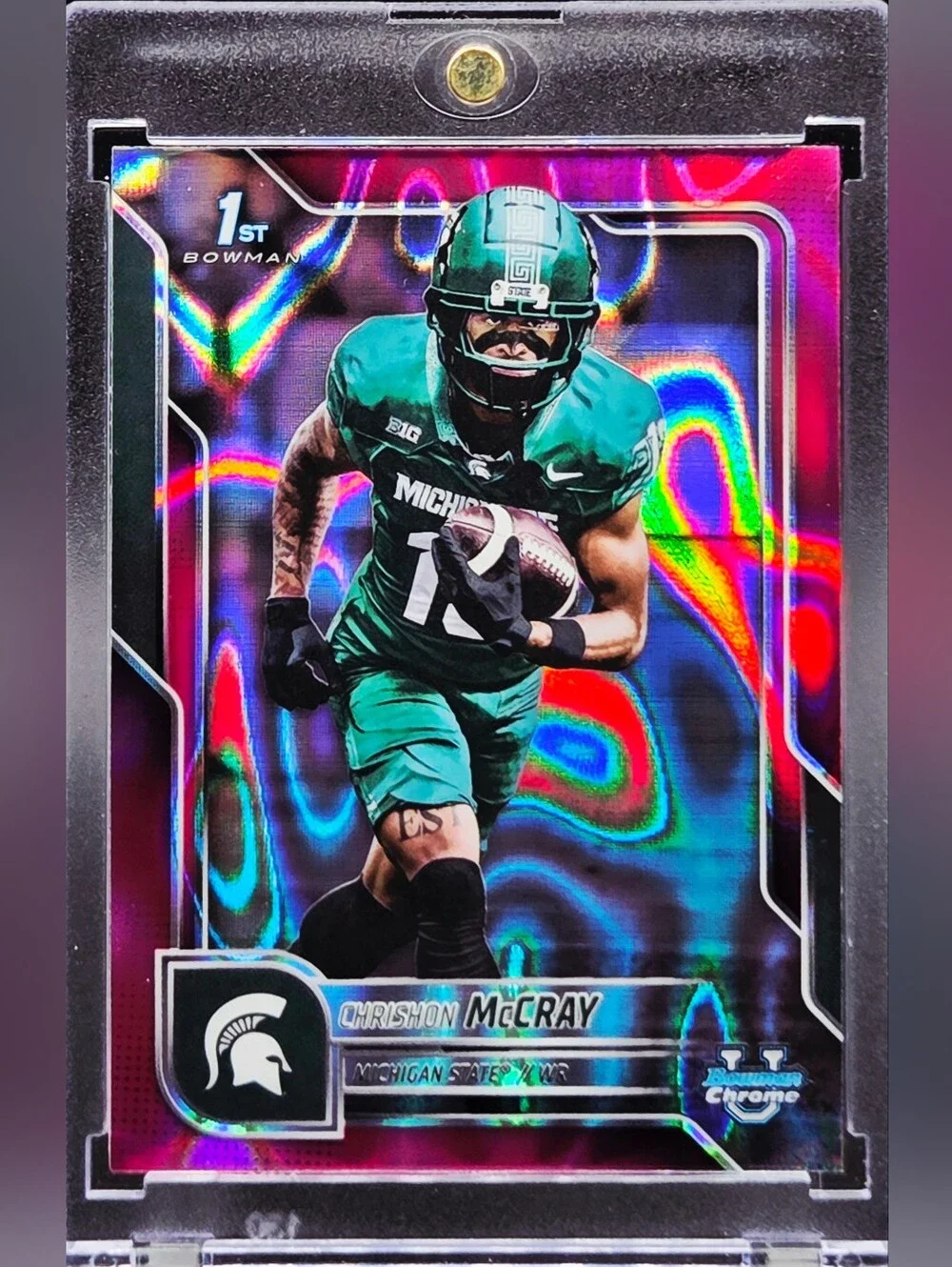 2025 Bowman University Chrome - Chrishon McCray #155 Pink Lava Refractor (RC)